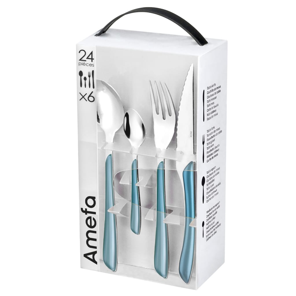 Amefa 24-delige Bestekset Eclat metallic petrolblauw