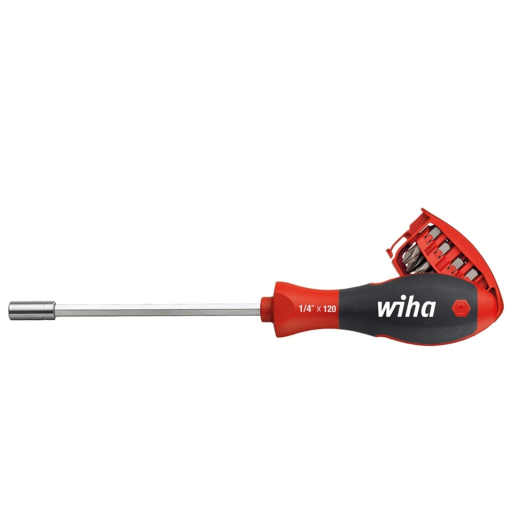 Wiha Schroevendraaier met bitmagazijn 1/4" SB 3809-01