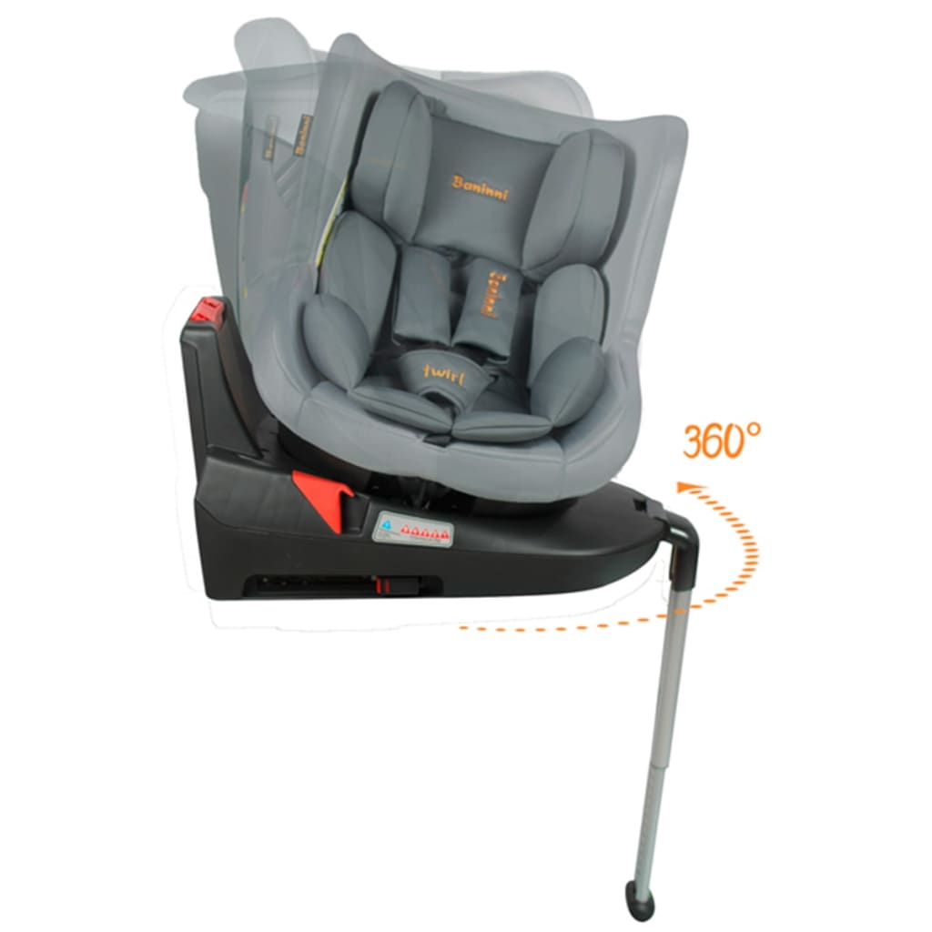 Baninni Autostoel Twirl 360 Isofix 0+1 grijs BNCS021-GY