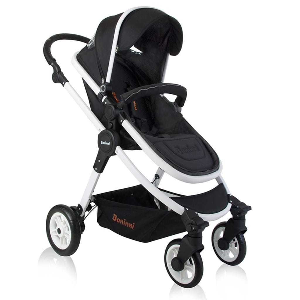 Baninni 3-in-1 Kinderwagen Ayo zwart-wit BNST011-WHBK
