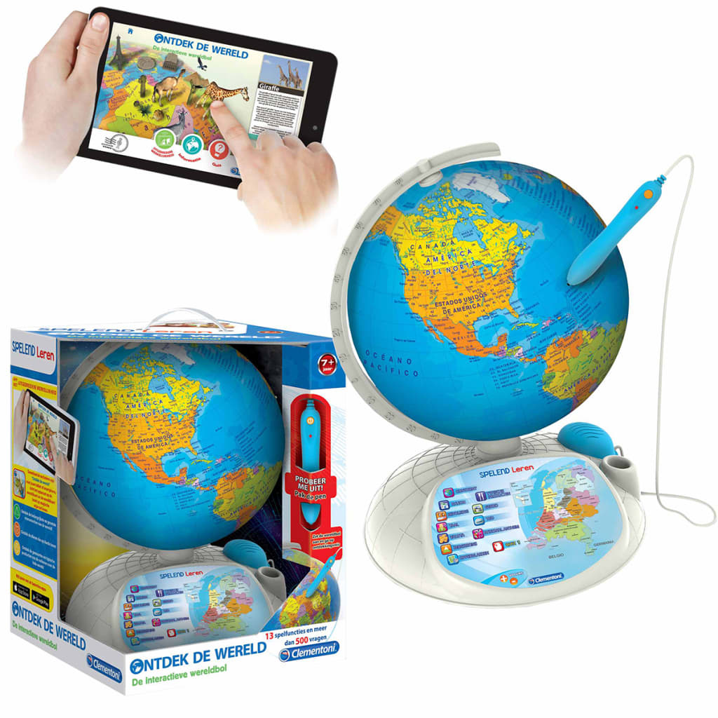 Clementoni Interactieve globe blauw 66657