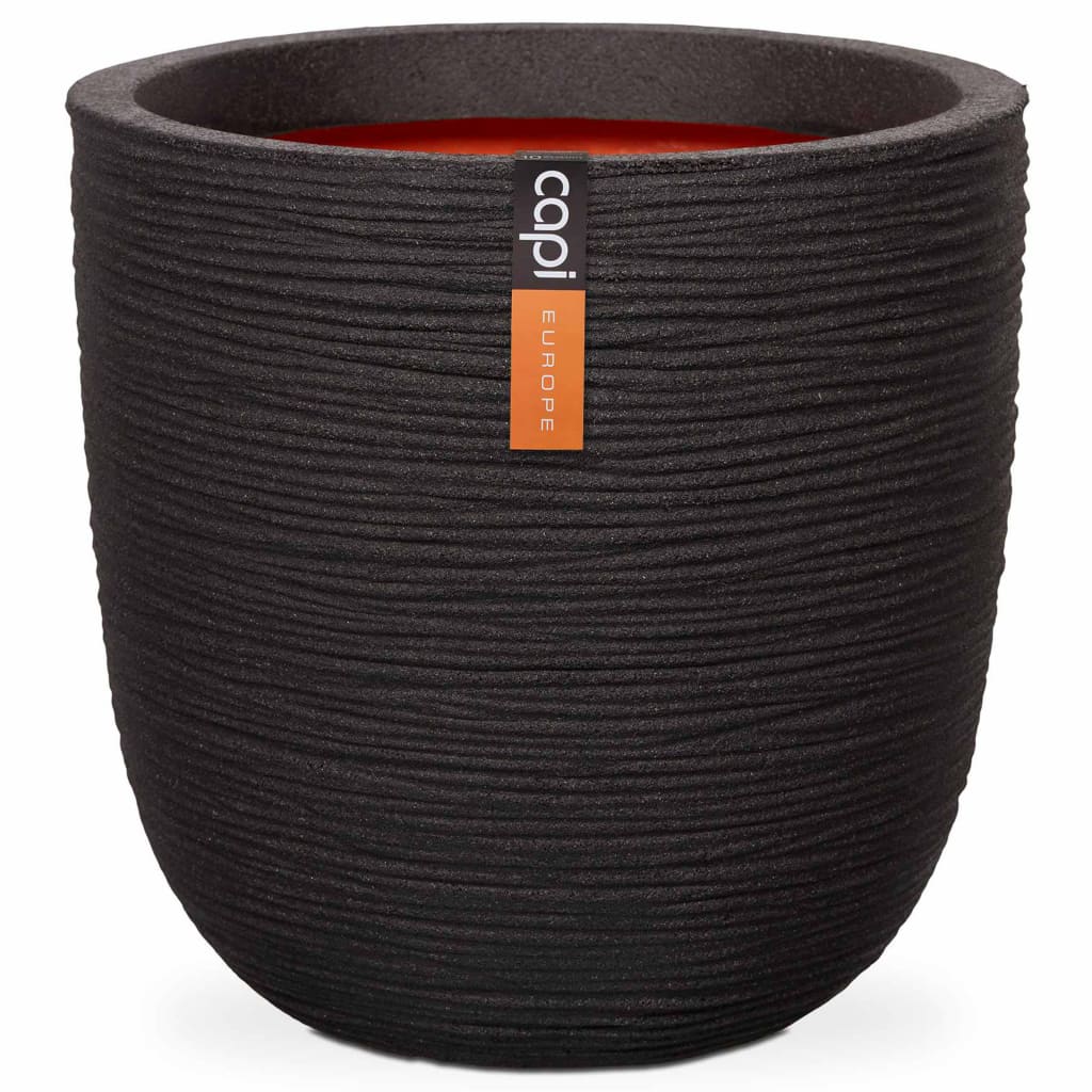 Capi Bloempot Nature Rib 35x34 cm zwart PKBLR932