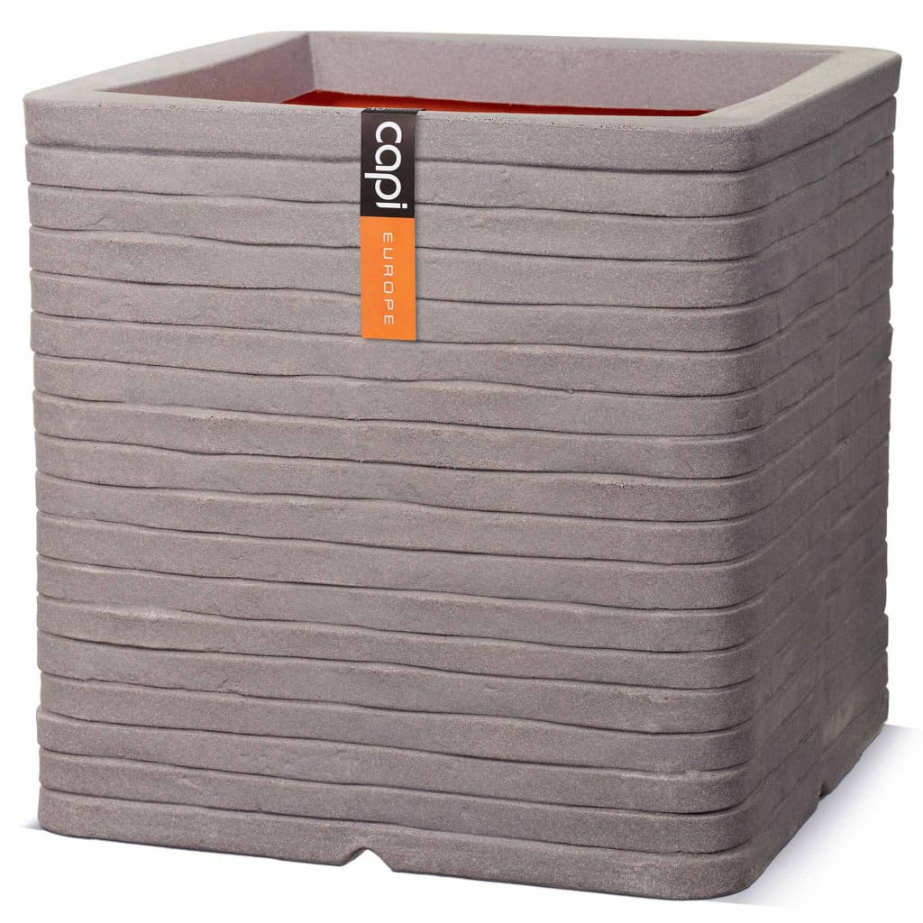 Capi Plantenbak Nature Row vierkant 30x30 cm grijs PKGRRO902