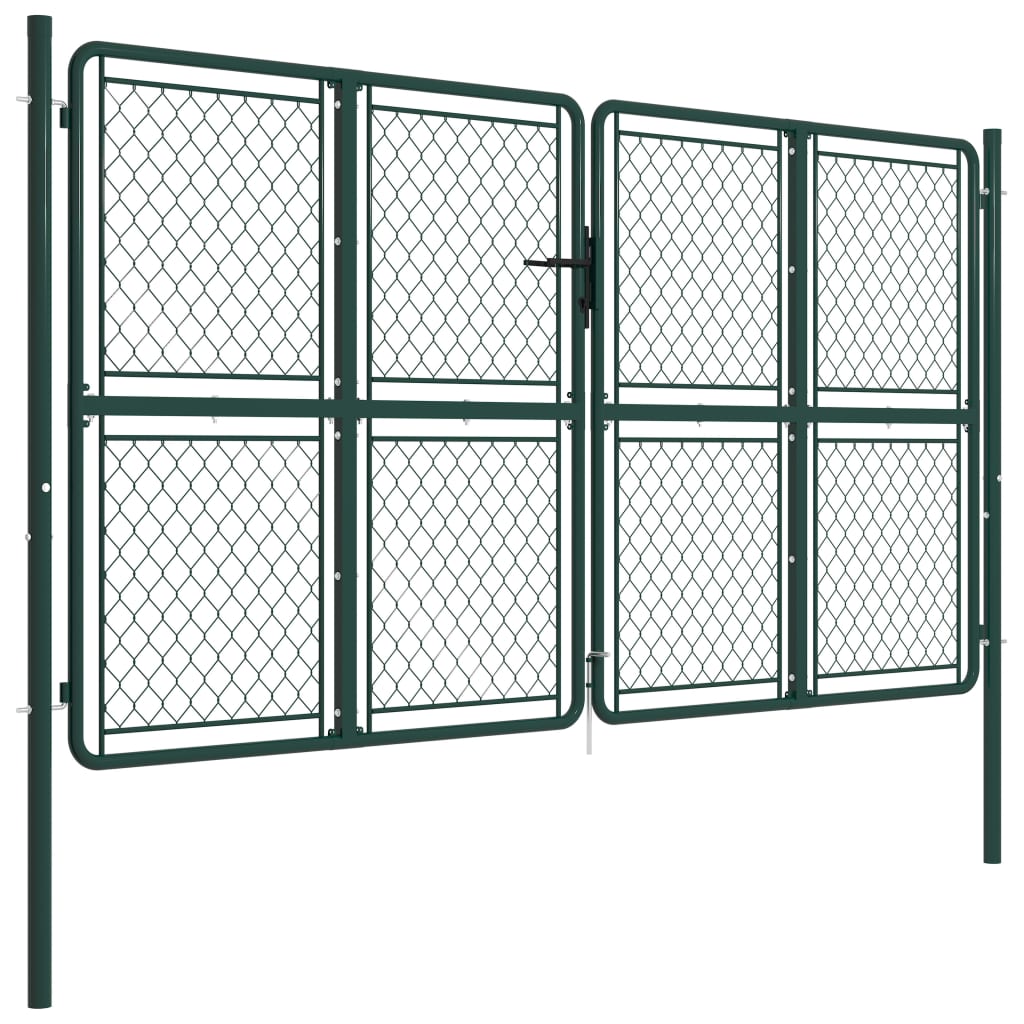 vidaXL Poort 300x175 cm staal groen