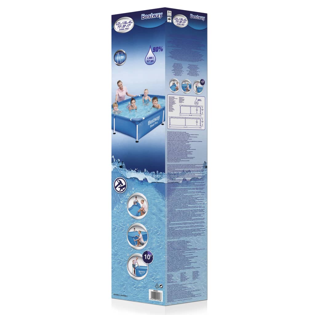 Bestway Steel Pro Zwembad met stalen frame 221x150x43 cm 56401