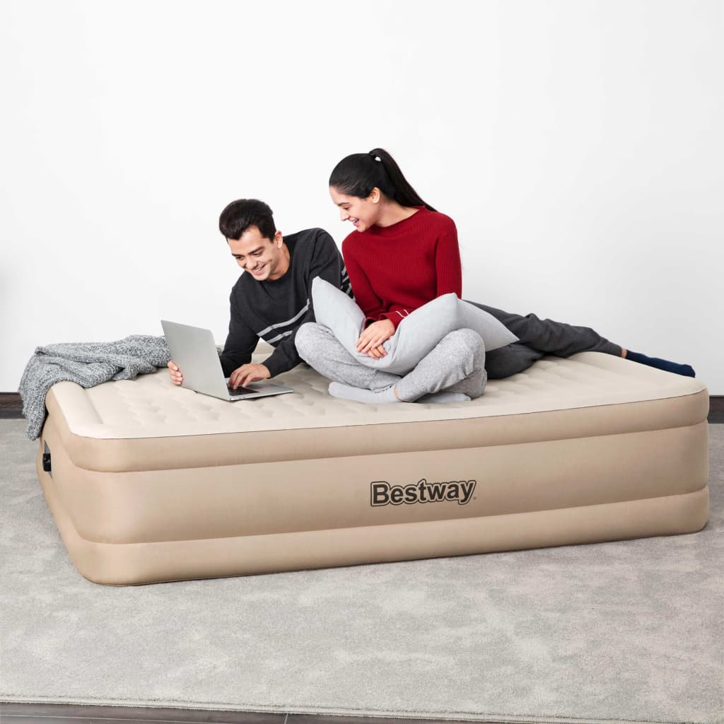 Bestway Fortech Luchtbed met ingebouwde AC pomp Queen
