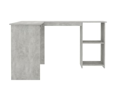 Vidaxl L Shaped Corner Desk Concrete Grey X X Cm Engineered Wood