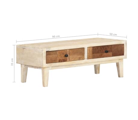 VidaXL Salontafel 90x50x35 Cm Massief Gerecycled Hout Kopen VidaXL Nl