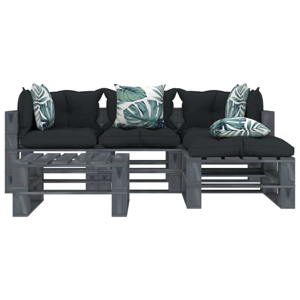 vidaXL 5-delige Loungeset met antraciet en bloemenkussens pallet hout
vidaXL 5-delige Loungeset met antraciet en bloemenkussens pallet hout