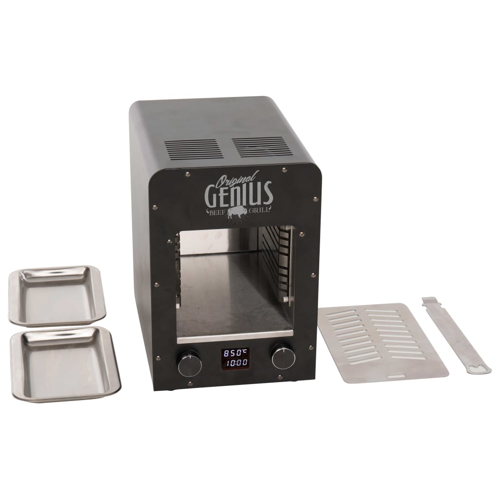 BBGRILL Oven draagbaar Genius 19x18,5x30 cm roestvrij staal zwart