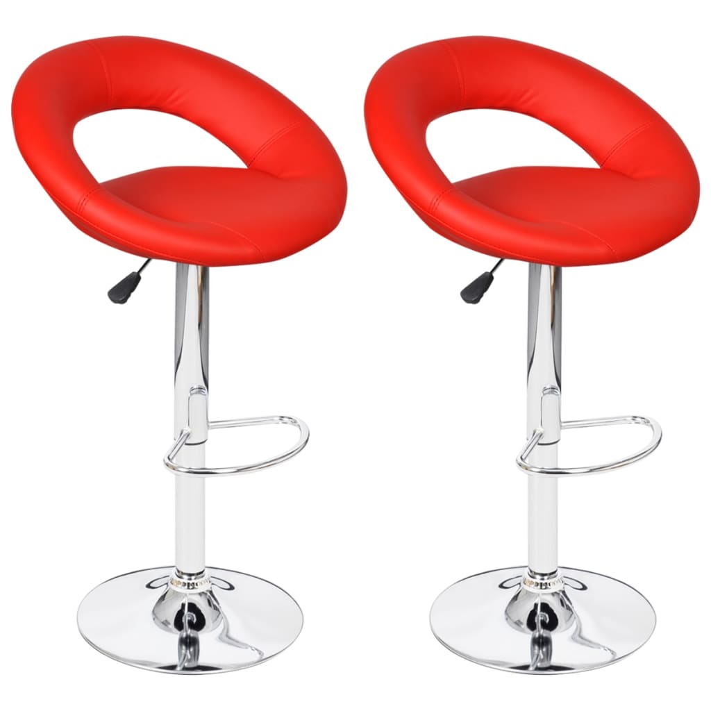 vidaXL Bar Stools 2 pcs Red Faux Leather 
vidaXL Bar Stools 2 pcs Red Faux Leather