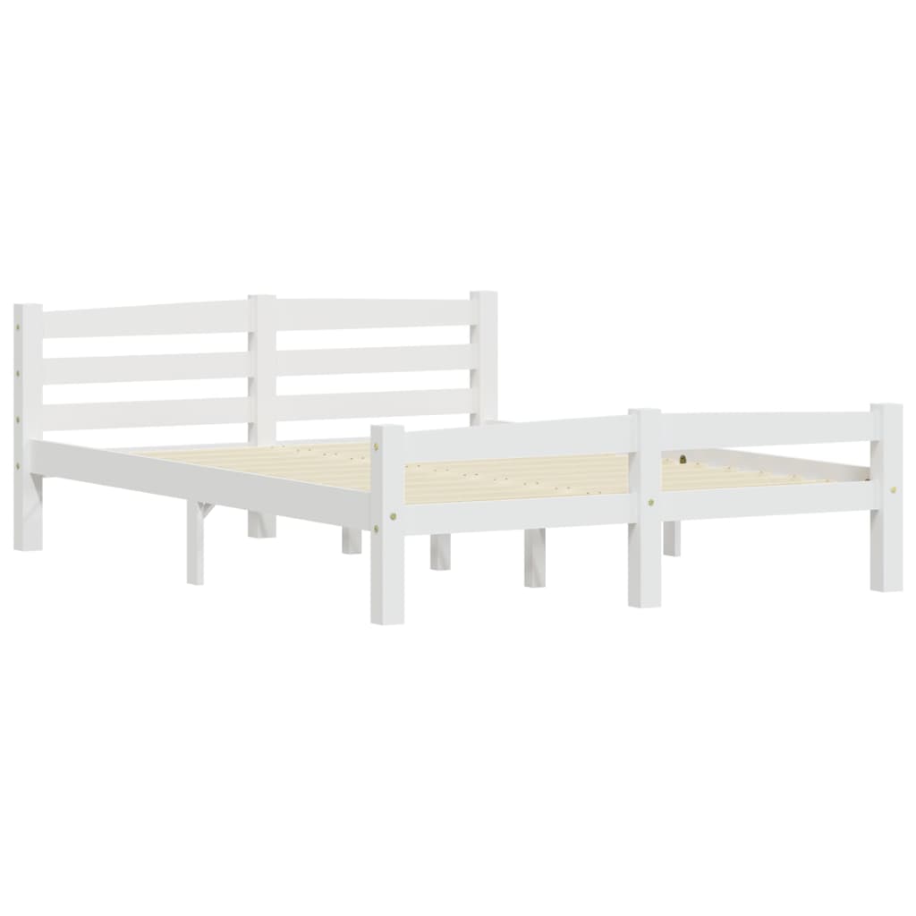 vidaXL Bedframe met 2 lades massief grenenhout wit 120x200 cm