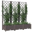 VidaXL Plantenbak Met Latwerk 120x40x121 5 Cm Polypropeen Zwart Kopen