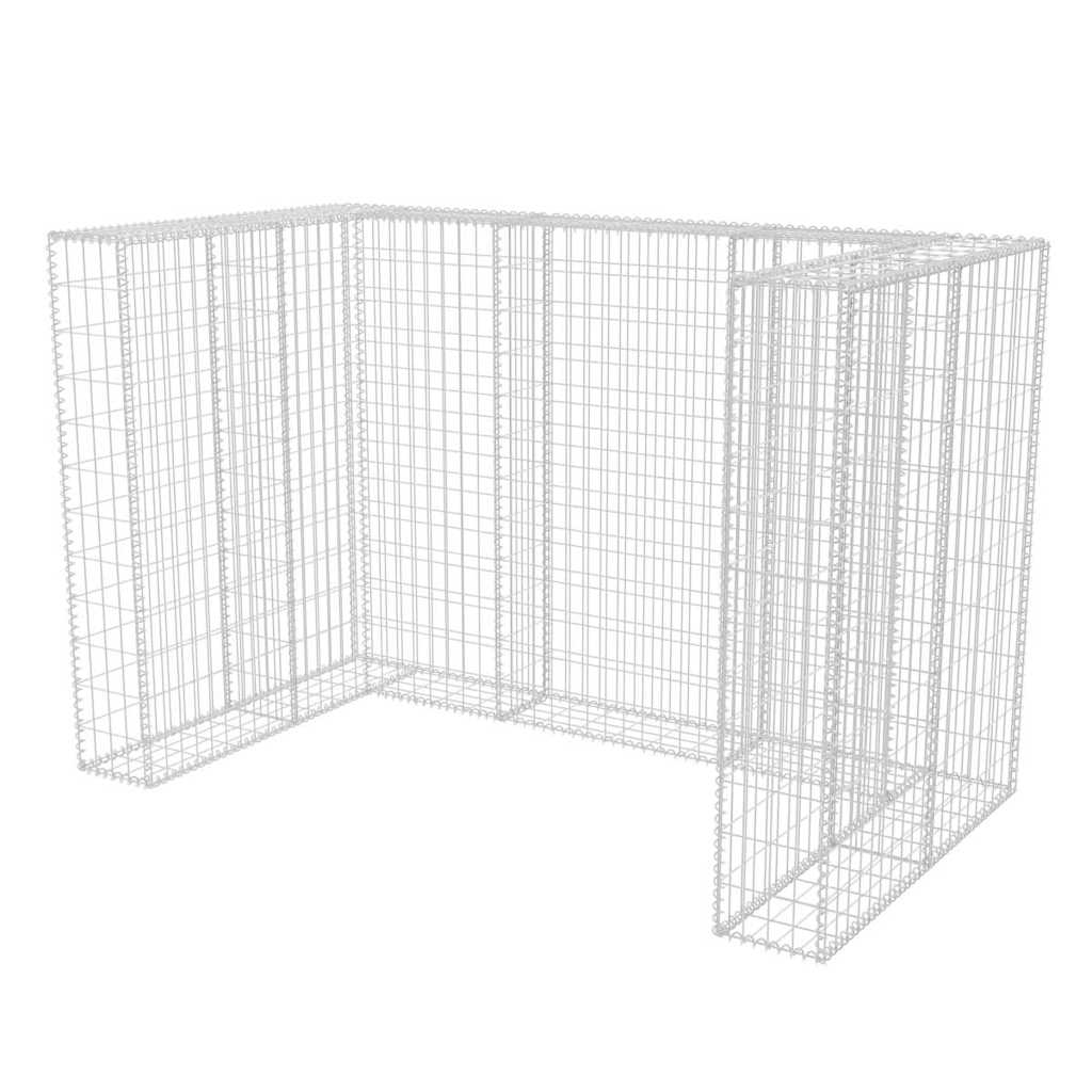 vidaXL Cadre à Gabion de Poubelle Double Acier 180x100x120 cm Panier à Pierres