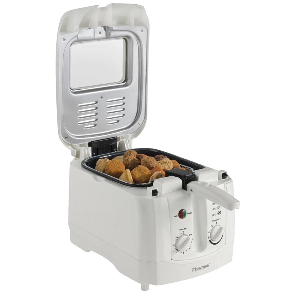 Bestron Friteuse 3 L blanche ADF3000 1800 W avec un panier Friteuse électrique