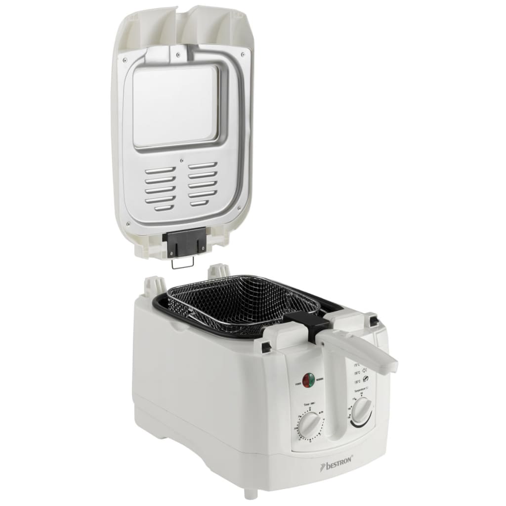 Bestron Friteuse 3 L blanche ADF3000 1800 W avec un panier Friteuse électrique