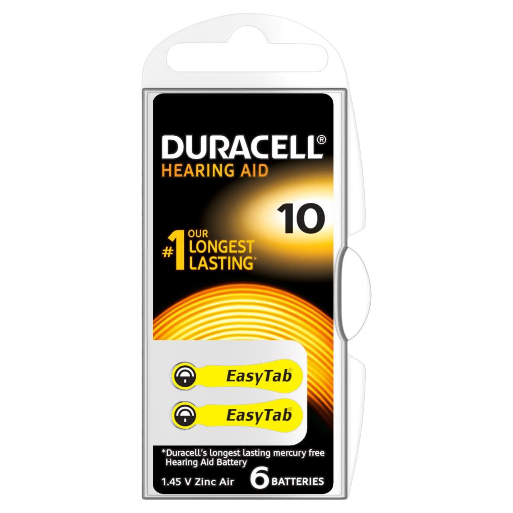 Duracell Hearing Aid Zinc-Air DA10 blister 6