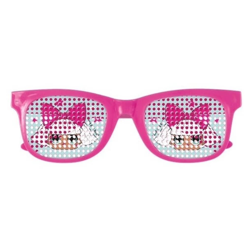 LOL Surprise Brillen met stippen 4 stuks roze