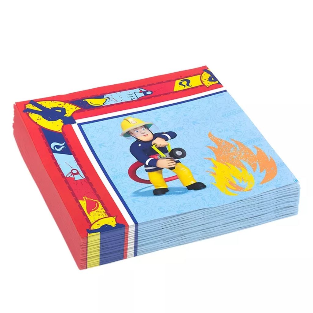 Afbeelding Brandweerman Sam servetten 20 stuks 30 cm rood/blauw door Vidaxl.nl