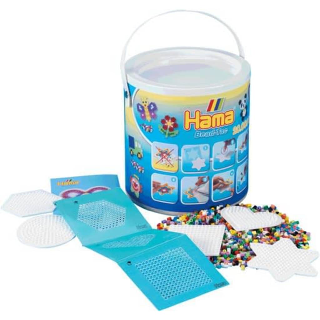 Afbeelding Hama strijkkralenset bead tag emmer met figuren 20.000 Stuks door Vidaxl.nl