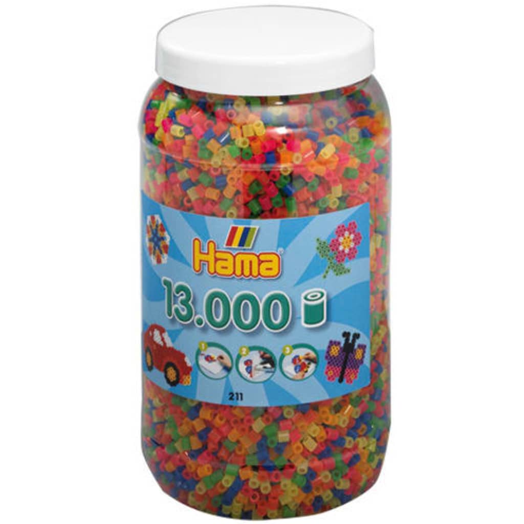 Afbeelding Strijkkralen Hama Ton Met 13000 Stuks Neon door Vidaxl.nl