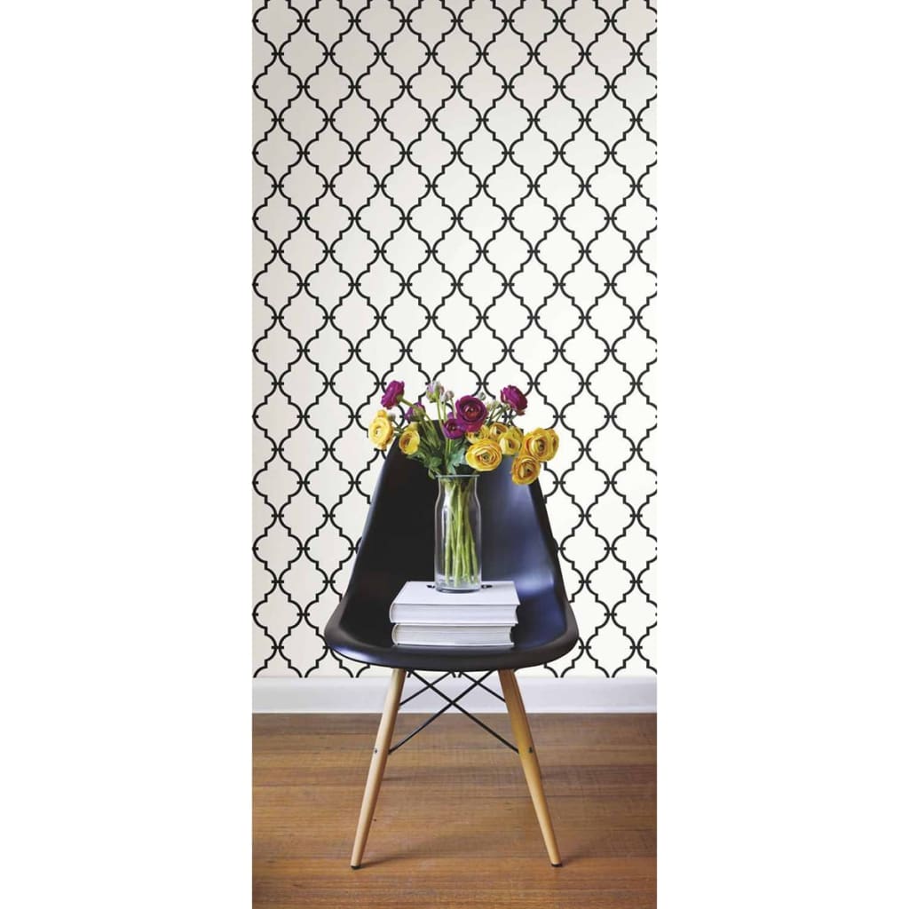 

RoomMates Plakbehang modern traliepatroon wit RMK9018WP