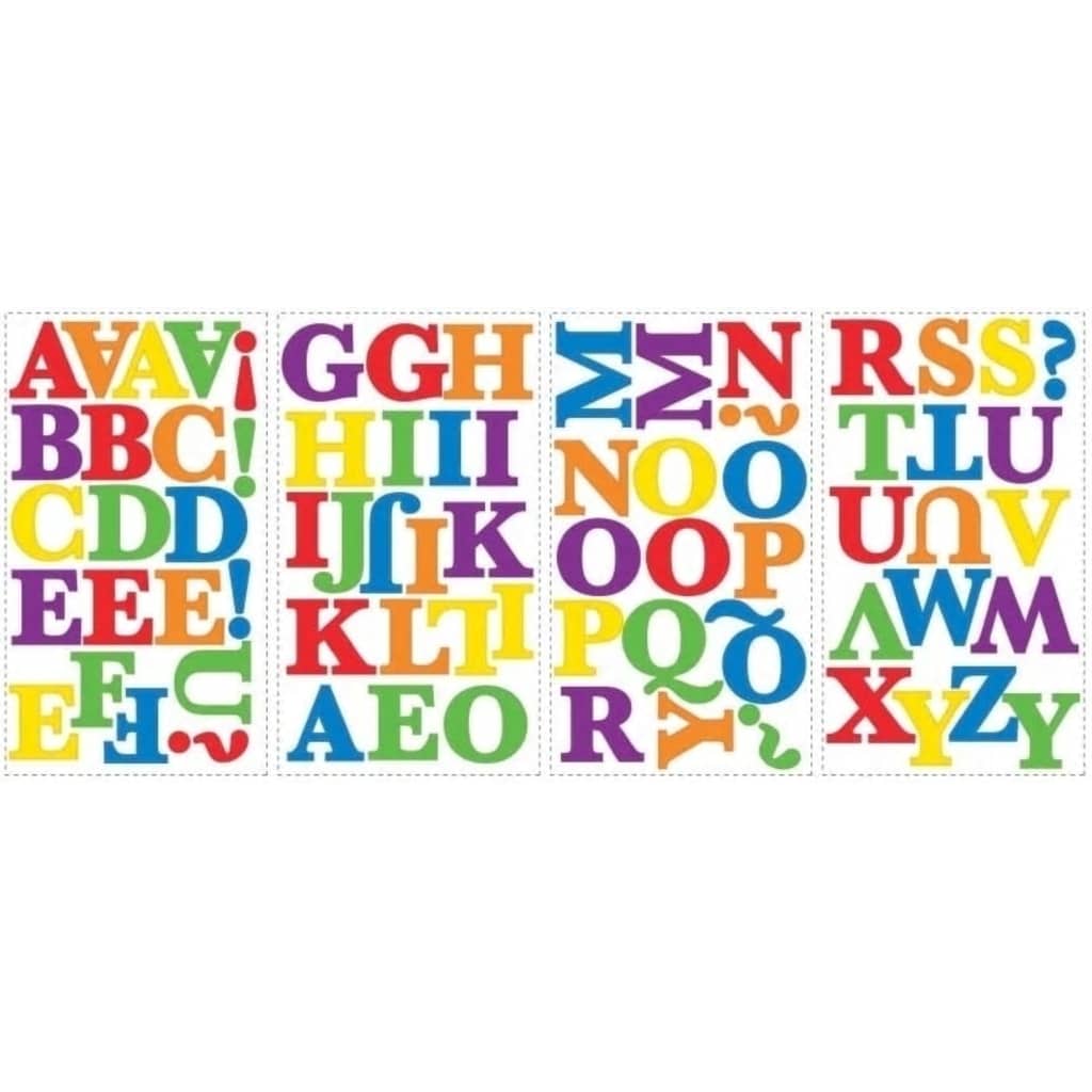 Afbeelding RoomMates muurstickers multicolor alfabet vinyl 73 stuks door Vidaxl.nl