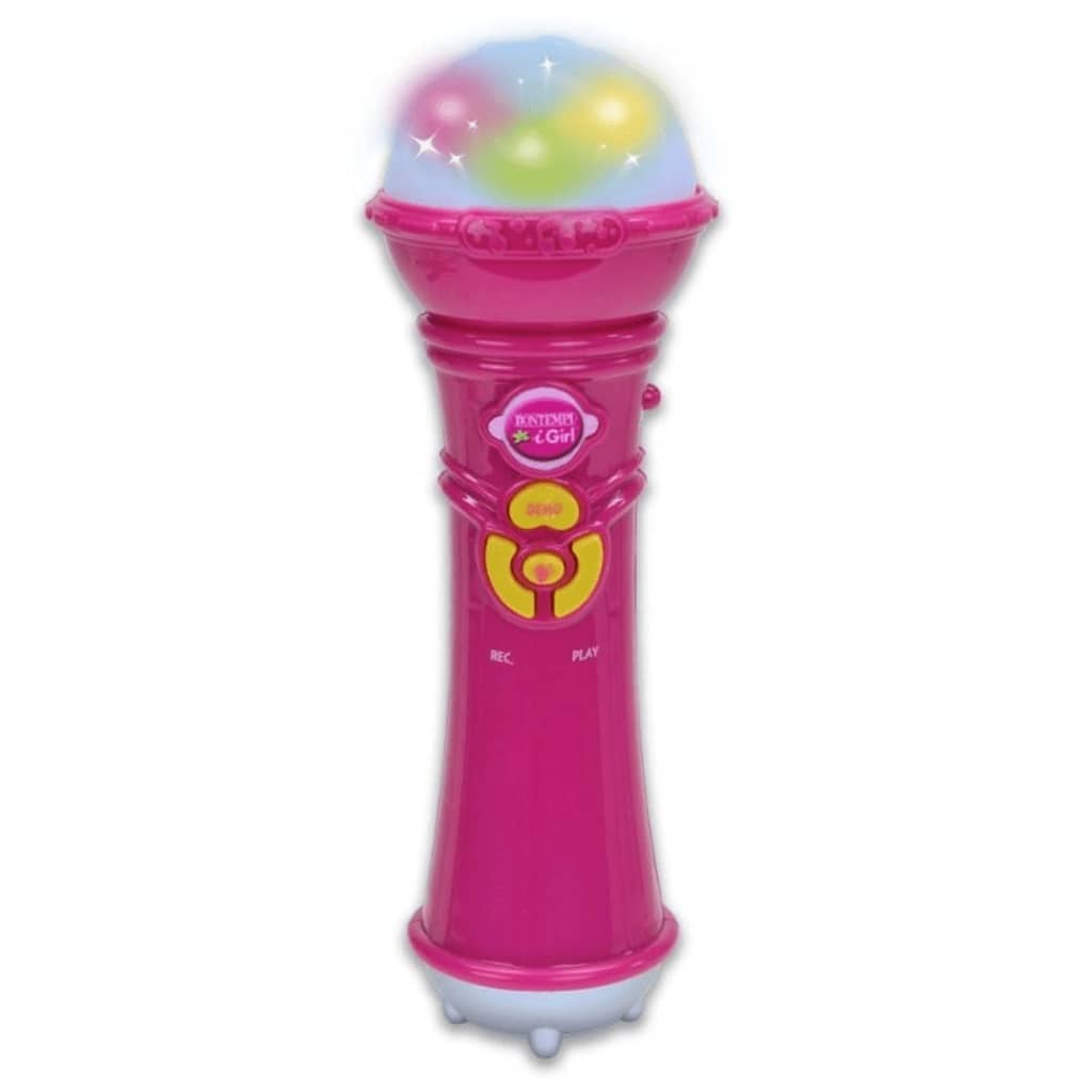 Bontempi karaoke microfoon 21 cm roze