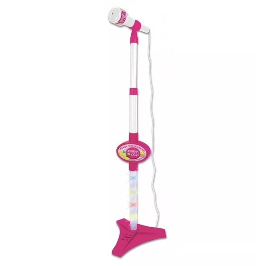 Bontempi microfoon iGirl met lichteffect meisjes 35 cm wit/roze