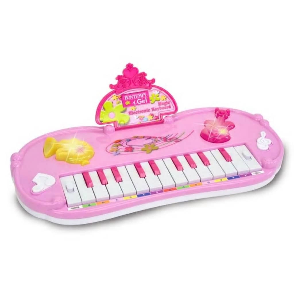 Bontempi keyboard 22 toetsen roze 32,5 cm