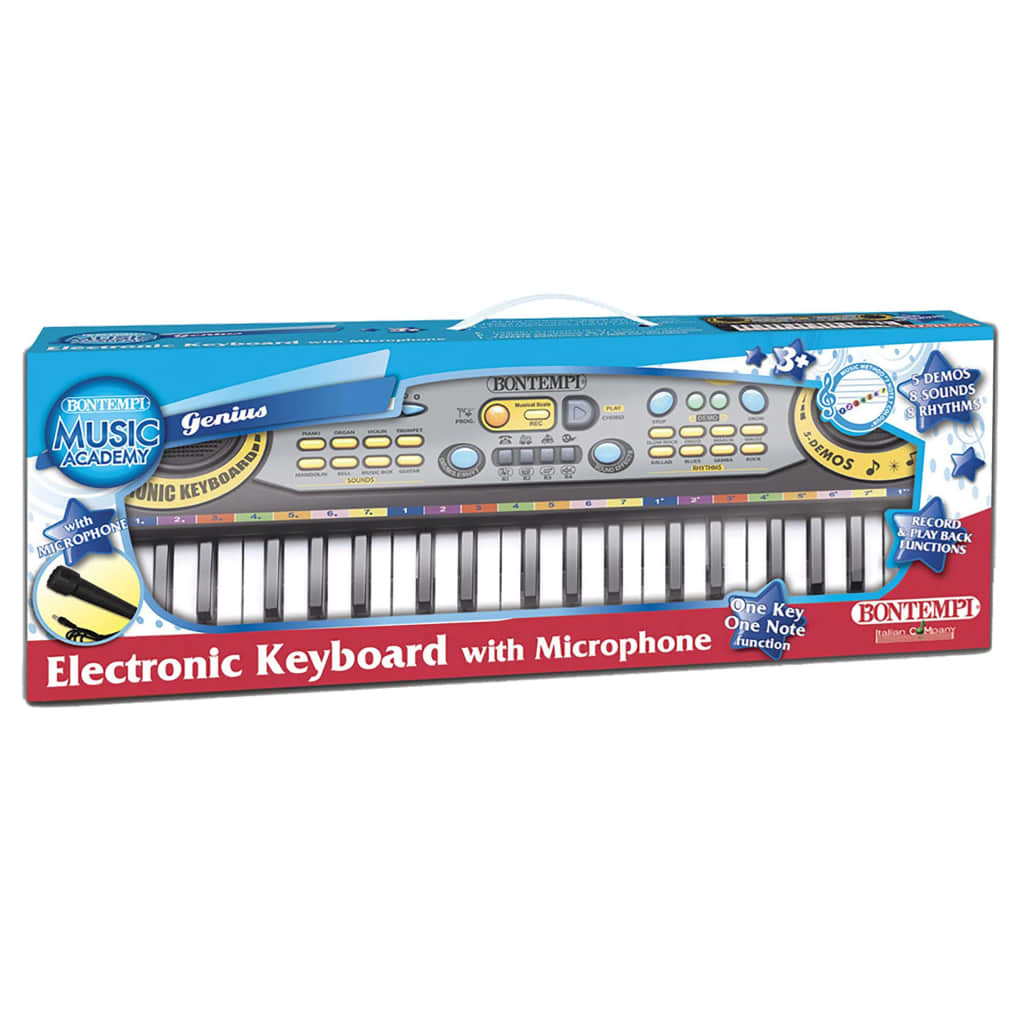 

Bontempi Speelgoedkeyboard elektronisch met microfoon 37 toetsen