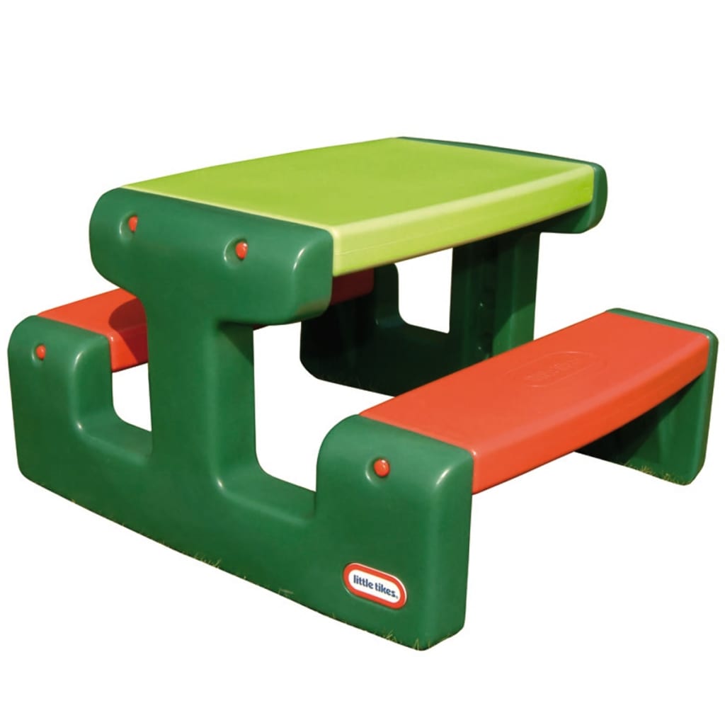 VidaXL - Little Tikes Picknicktafel Junior groen en oranje
