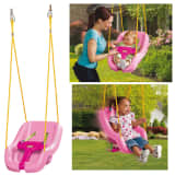 Balançoire bébé 2 en 1 rose sûre et confortable Little Tikes