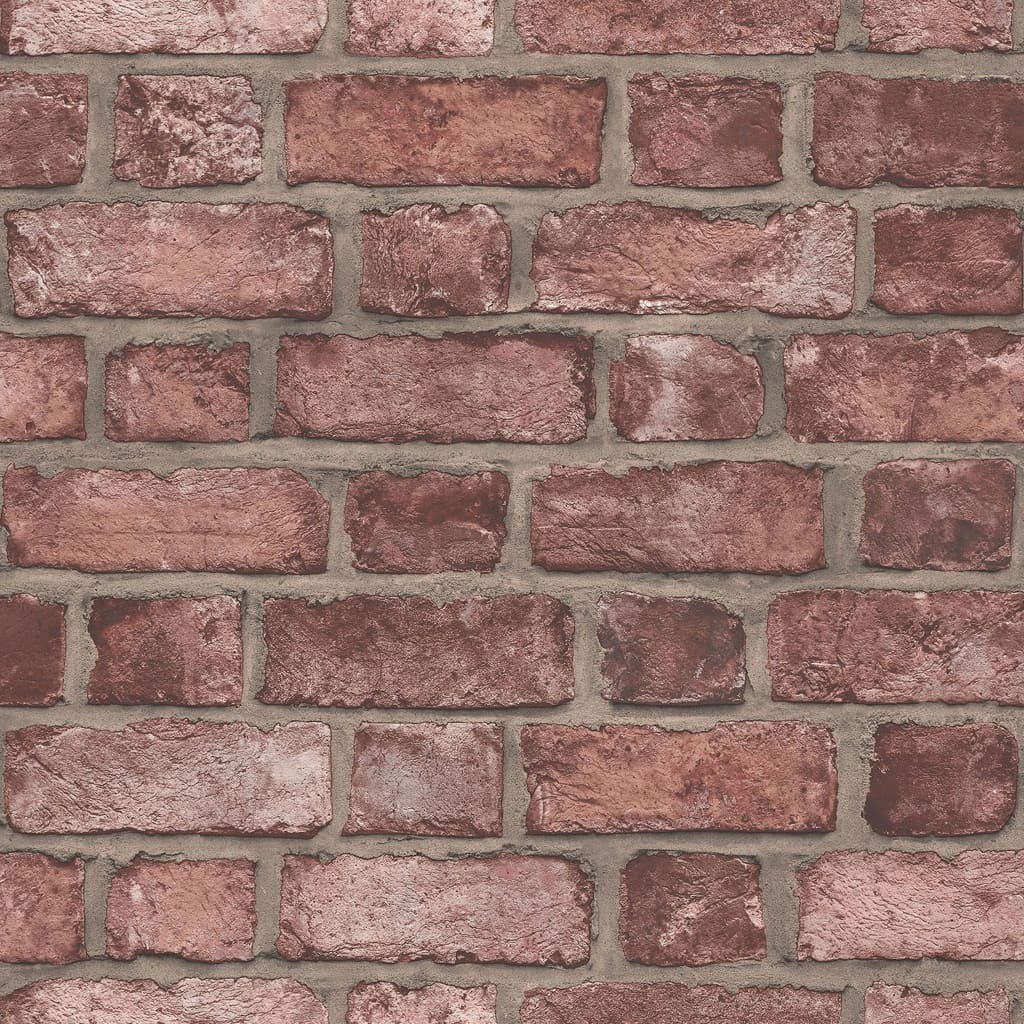 Homestyle Carta da Parati Brick Wall Rosso