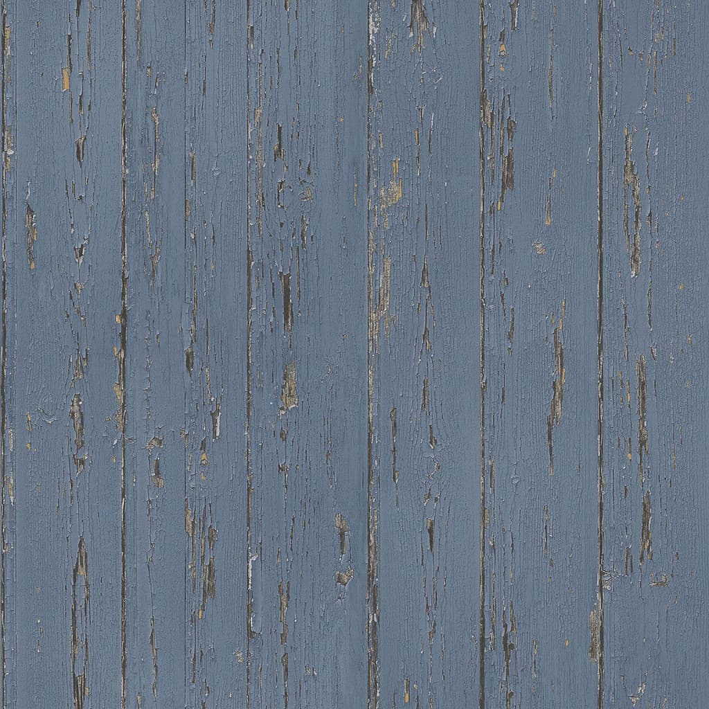 Homestyle Papier peint Old Wood Bleu