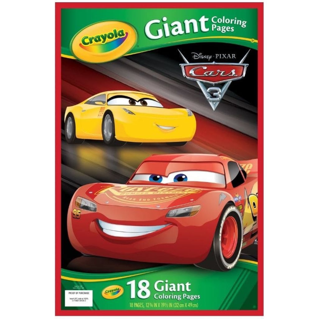 Disney reuze kleurplaten Cars 18 stuks