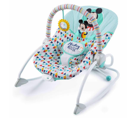 Disney Baby Mickey Mouse Happy Triangles Infant To Toddler Rocker Baby Chair Ebay