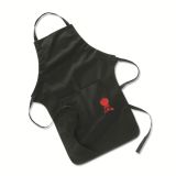 Weber Verstelb schort zwart met r bbq