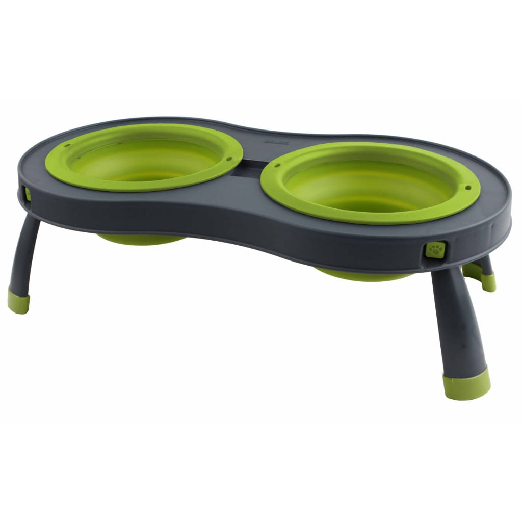 Popware Double Elevated Feeder - Groen