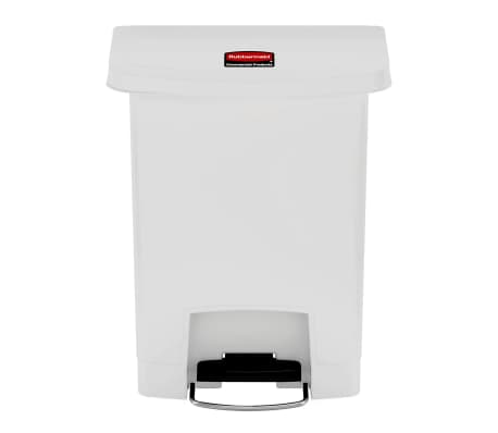 Rubbermaid Poubelle &agrave; p&eacute;dale Slim Jim 30 L Blanc