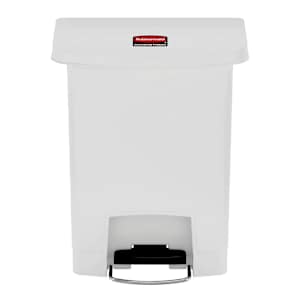 Rubbermaid Poubelle &agrave; p&eacute;dale Slim Jim 30 L Blanc