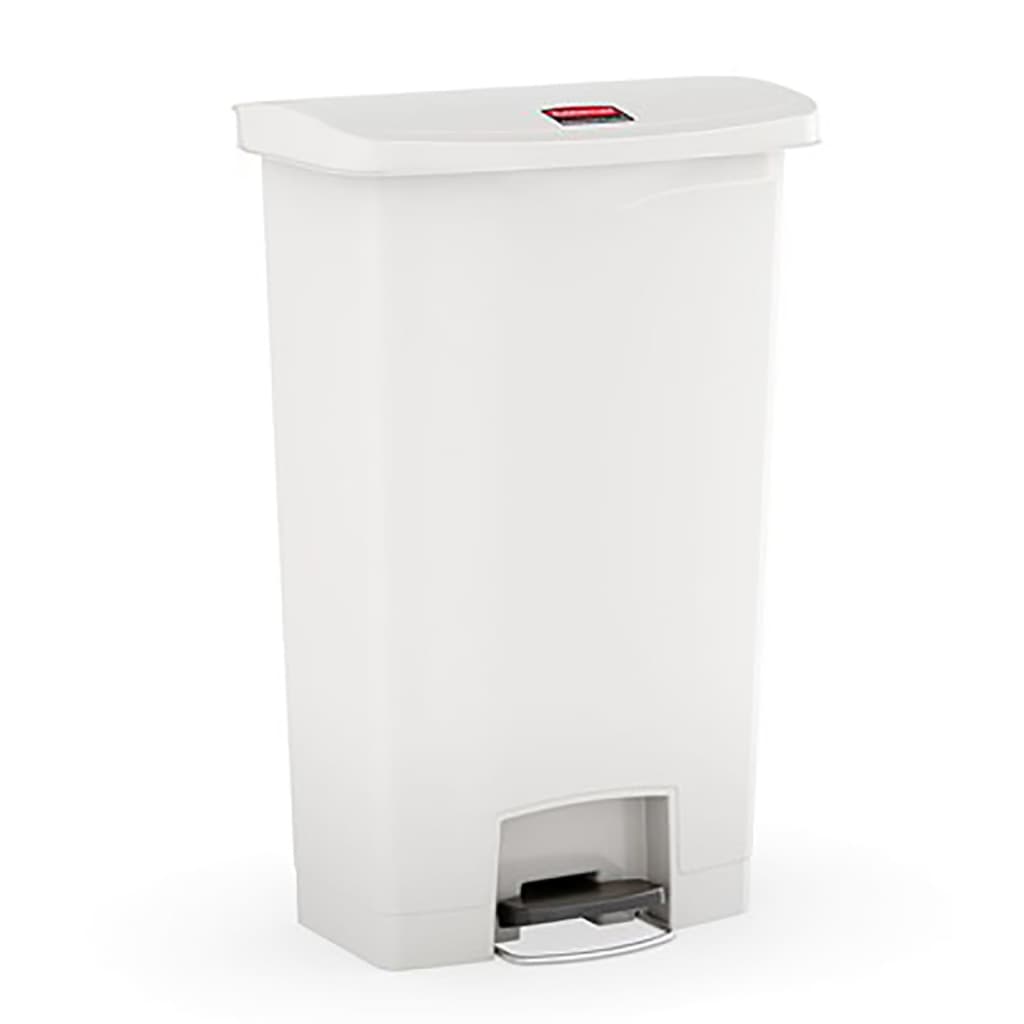 Rubbermaid Poubelle à pédale Slim Jim 50 L Blanc