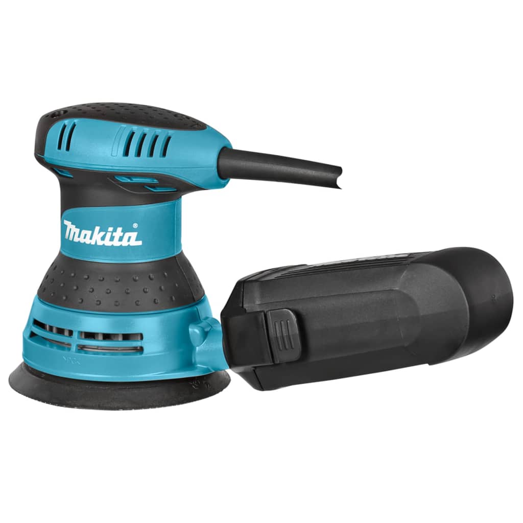 Makita slibemaskine med støvpose 300 W blå og sort