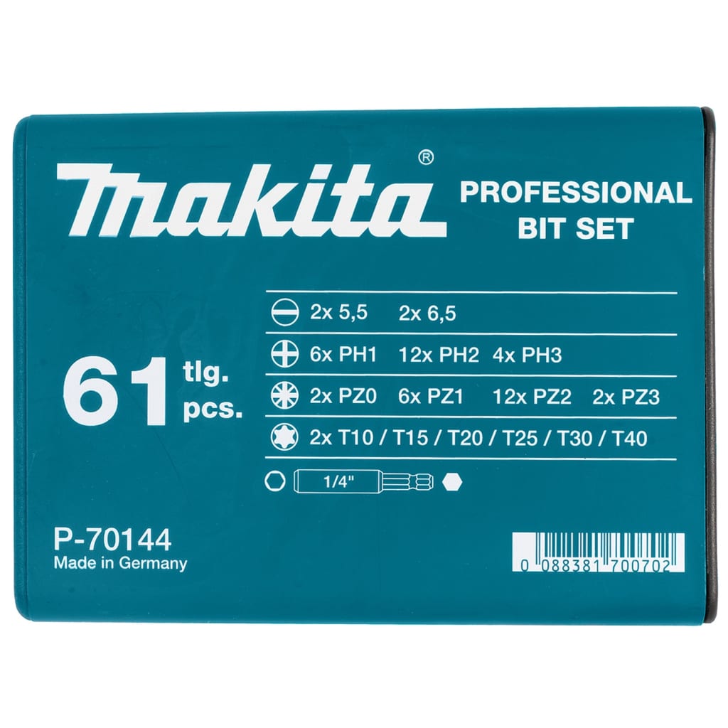 

Makita 61-delige Schroefbitset zilverkleurig