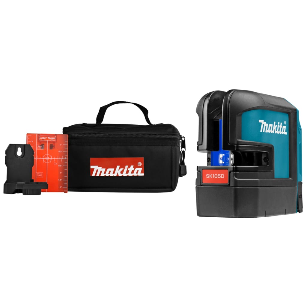 Makita krydslinjelaser 10,8W 25 m rød blå og sort