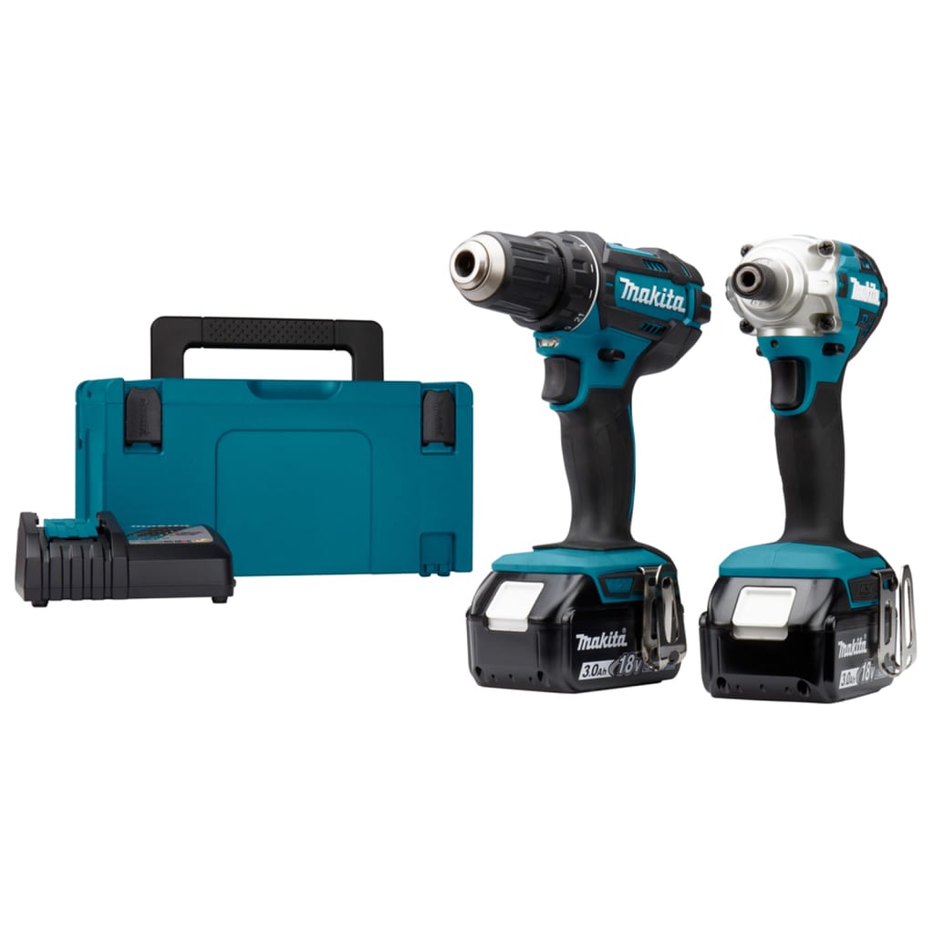 

Makita Combiset boor en schroevendraaier 18 V blauw en zwart