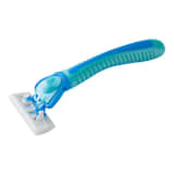Razor with replaceable blades in a storage box - Blue