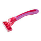 Razor with replaceable blades in a storage box - Dark pink