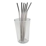 6x Taivutetut Metallipillit - Hopea