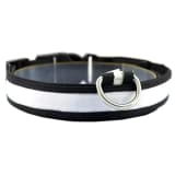 Hundhalsband med LED Ljus - Vit - L